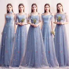 Light Blue A-line Bridesmaid Dress, Blue A-line Bridesmaid Dress For Prom, Blue A-line Bridesmaid Dress, Blue A-line Fitted Bridesmaid Dress, Blue Floor-length Gown For Bridesmaids, Blue Tulle Bridesmaid Dress, Prom Dress Blue, Tulle Long Prom Dress, Casual Wedding Guest Dresses