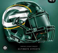 the green bay packers football helmet is shown in this graphic art work, which includes an image of the team's helmet