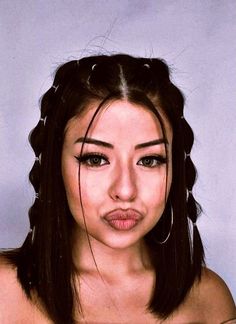 Effortless Long Hair Bun Styles for Everyday Chic Half Up Edgy Hairstyles, Dance Short Hairstyles, Short Hairstyles Big Forehead, 2000s Hairstyles For Short Hair, Hairstyles For Short Hair Dance, Straight Short Hairstyles For Prom, Home Coming Hair Hairstyles Short, Homecoming Hairstyles For Short Hair With Bangs, Semi Braided Hairstyles