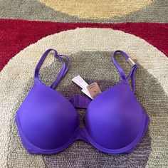 Nwt Victoria’s Secret Pink Purple Wear Everywhere Push Up Bra Size 32c Straps Can Be Worn Both Regular And Racerback Offers / Bundle Welcome! Purple Full Coverage Bra With Padded Cups, Purple Stretch Seamless Bra, Purple Seamless Stretch Bra, Purple Push-up Bra With Padded Cups, Purple Stretch Padded Bra, Purple Stretch Bra With Padded Cups, Stretch Purple Bra With Padded Cups, Purple Padded Stretch Bra, Stretch Padded Purple Bra