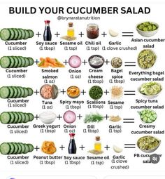 the cucumber salad has many different ingredients and it's very easy to make