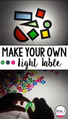 make your own light table with the text overlay that reads, make your own light table