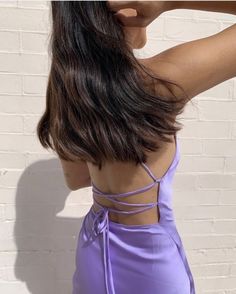 Lavender Outfit Aesthetic, Lavender Outfit, Purple Girl, Long Hair Ponytail, Wearing Purple