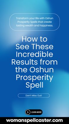 Ready to attract prosperity and abundance into your life? Discover this free, simple, and powerful Oshun Prosperity Spell designed for beginners and skeptics alike. With easy-to-follow ingredients, this spell guarantees effective results and works immediately. Don't wait—try this spell today and experience the transformation! Perfect for anyone exploring witchcraft, even non-believers. 🌟💰✨ #ProsperitySpell #OshunMagic #WitchcraftForBeginners #MoneySpell #SimpleMagic #EasySpells #ManifestWealth Prosperity Spell, Sweet Magic, Easy Spells, Prosperity And Abundance, Easy Magic, Spell Designs