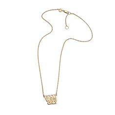 Jennifer Zeuner Jewelry Liza Necklace gold vermeil Everyday Yellow Gold Necklace With Large Pendant, Gold Box Chain Necklace For Mother's Day, Let It Shine, Uplifting Messages, Shine On, Good Vibes Only, Gold Plated Sterling Silver, Positive Energy, Mantra