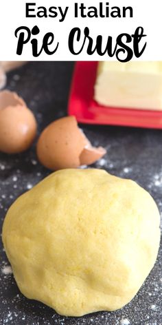 an easy italian pie crust is ready to be baked