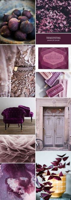 purple and gold color palettes for interior design, furniture and home decorating projects