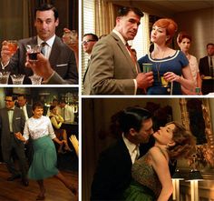 Jon Hamm  Elisabeth Moss  Christina Hendricks  Bryan Batt Men Party Ideas, Madmen Party, Mad Men Party, Mod Christmas, Grown Up Parties, Fashion Designer Clothes, Men Party, Elisabeth Moss, Don Draper