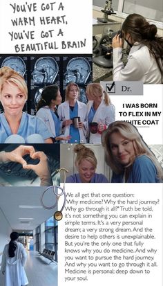 a collage of photos with doctors and nurses