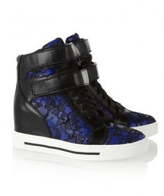 Hump Day Treat: Kick Off The Heels For These 10 High-Tops Wedge High Tops, Ugg Boots Cheap, Lace Wedges, Wedge Heel Sneakers, Wedge Sneakers, Best Sneakers, Crazy Shoes, Nike Outfits, Dream Shoes