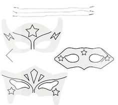 three masks with different shapes and sizes are shown in white paper, one has stars on it