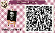 a qr code with a skull on it next to an image of a bear