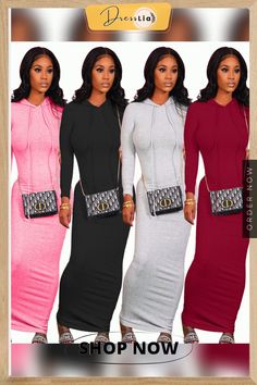 Casual Lover Long Dress Casual Long Midi Dress For Evening, Trendy Long Sleeve Pink Midi Dress, Trendy Pink Long Sleeve Midi Dress, Trendy Long Midi Dress For Spring, Trendy Midi Dress For Winter Date Night, Trendy Midi Dress For Date Night In Winter, Casual Long Sleeve Bodycon Dress For Day Out, Long Sleeve Bodycon Dress For Casual Wear, Trendy Long Sleeve Maxi Dress For Night Out