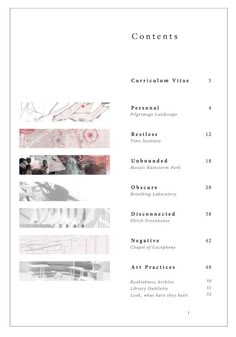 the contents of an art project are shown in this brochure, with text and images