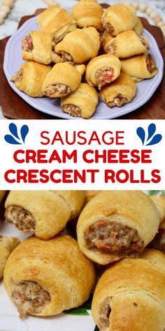 sausage cream cheese crescent rolls on a plate