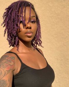 Loc Inspiration, Dyed Hair Inspiration, Dreadlock Hairstyles, Locs Hairstyles, Hair Journey