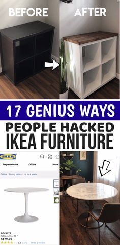 the before and after pictures of an ikea furniture