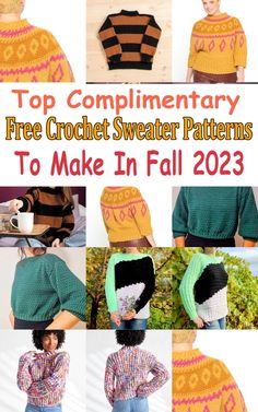 the top complimentary free crochet sweater patterns to make in fall 2013