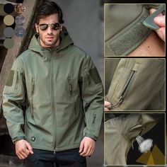 💥Hot Sale 49% OFF💥Men's Windproof Waterproof Jacket – wyhsports Mens Military Jacket, Tactical Jacket, Windbreaker Jacket