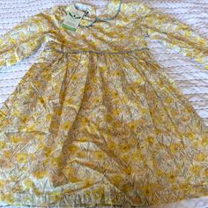 Brand New, Never Worn, Adorable Yellow Floral The Oaks Apparel Dress Playful Yellow Dress For Dress-up, Yellow Floral Print Dress For Dress-up, Yellow Floral Print Dress For Dress-up Occasions, Yellow Dresses With Floral Print For Dress-up, Yellow Dress For Spring Dress-up Occasions, Yellow Dress For Spring Dress-up Events, Playful Yellow Cotton Dress, Yellow Cotton Dress For Dress-up, Yellow Cotton Dress For Dress-up Occasions