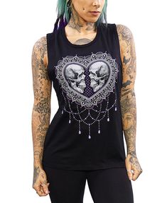 LACE SKULLS TANK – Skygraphx Lace Skull, Summer Goth, Skull Tank, Womens Muscle Tank, Lace Tattoo, Muscle Tank Top, Women's Muscle, Best Tank Tops, Graphic Tank Tops