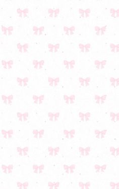 a white background with pink bows on it