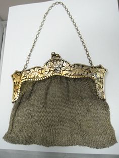 Vintage sterling silver mesh by AssociatedDiamonds on Etsy Silver Purse, Vintage Purses, Sterling Silver Filigree, Chatelaine, Beaded Purses, German Silver, Design Silver, Mesh Bag, Vintage Handbags