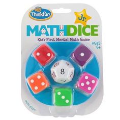 the thinkfun math dice has four different colors