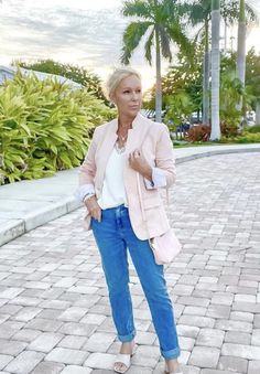 @midlifeposhcloset wearing our pink smoke notch collar blazer! To say we are obsessed would be an understatement! #pinksmoke #notchcollarblazer #fashion Elegant Everyday Blazer With Notch Lapel, Casual Notch Lapel Blazer For Office, Casual Business Blazer With Notched Lapel, Casual Blazer With Notched Lapel For Business Casual, Casual Notched Blazer For Business Casual, Casual Notched Blazer For Workwear, Chic Everyday Blazer With Notch Lapel, Professional Blazer For Business Casual In Spring, Professional Spring Blazer For Business Casual