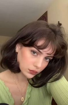 bob haircut, chin length haircut, haircut for women Short Haircuts With Bangs, Hair Inspiration Short, Shot Hair Styles, Haircuts Straight Hair, Penteado Cabelo Curto, Short Hair Haircuts, Short Hair With Bangs, Cut My Hair, Hair Inspo Color