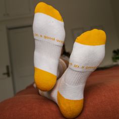 Wear them as a warning signal or wear them with pride because we all deserve to feel our feelings. The 'EMOTIONAL' tube socks are cozy 87% cotton, 11% nylon, 2% spandex and Made in the USA. One size fits most. Sporty Yellow Cotton Socks, Stinky Socks, Socks Photography, Dollan Twins, Men In Socks, Mens Socks Fashion, Boys Socks, Invisible Socks, Gym Shirt