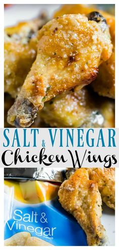 chicken wings with salt and vinegar on the side