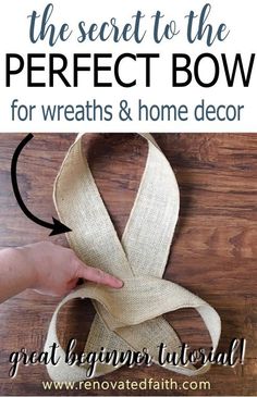 the perfect bow is an easy way to make your own ribbon