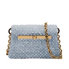 Maxi Roma-Lock - Palera Milano Crystals Beads, Crystal Bags, Classic Bags, Metal Hardware, Silver Blue, Iphone Wallet, Blue And Silver, Blue Gold, Gold Hardware