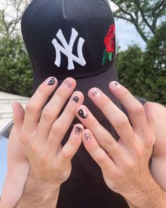 Men Painted Nails, Tomboy Nails Ideas, Male Nails Design, Man Nails Design, Mens Nails Painted, Boy Nail Designs, Mens Nails Design, Male Nail Art Designs, Boy Nail Art