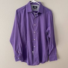 Original Penguin Bright Purple Long Sleeve Button Down Shirt Neck 15 32/33 New. Purple Button Up, Blue Checkered Shirt, Button Shirt Women, Eras Outfit, Red Checked Shirt, Mock Neck And T Shirt, Button Shirts Men, Afton Family, Fnaf Movie