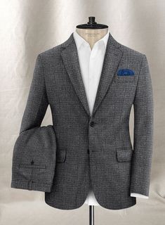 Arrive in sartorial elegance with our Solbiati Wool Linen Aleste Suit, which gives a subtle disparity to your attire. Our suit is crafted from 80% wool and 20% linen which offers a deep, rough texture yet a delicate nature with a blue tone of solids. Attain a flaunting personality that awakens the senses with a superbly tailored suit ideal for memorable evenings and formal meets. 
 
 Look Includes  Solbiati Wool Linen Aleste Fabric  Two Button Jacket Style  Notch Lapel  Horn Royal Black Buttons Master Tailor, Tailored Suit, Rough Texture, Blue Tone, The Senses, Custom Suit, Button Jacket, Men's Suits, Custom Tailoring