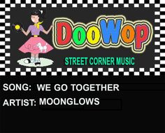 the logo for doowop street corner music, which is featured in an advertisement