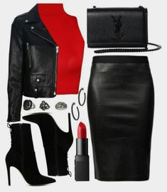 Leather Skirt Outfit Party Night, Chique Outfit, Looks Black, Helmut Lang, Fall Winter Outfits, Nars Cosmetics, Look Fashion, Passion For Fashion, Classy Outfits