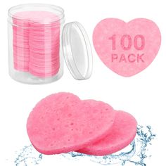 PRICES MAY VARY. Safe Material: These heart sponges for facials are made from natural cellulose extracted from wood pulp, without any harmful chemicals, non-toxic and odorless, soft and comfortable to use, non-irritating to the skin, and good in water absorption. Natural Compressed Sponges: This heart shaped face sponge is 2.75 inches in diameter for easy storage and portability. Each compress sponge expands to 2.9 inches wide and 0.3 inches thick when it absorbs enough water. Multi-Purpose Pink Heart Shaped Face, Birthday 13, Face Blender, Daily Facial Cleanser, Heart Face Shape, Water Absorption