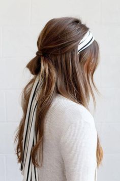 Casual Braids, Hair Scarf Styles, Bow Hairstyle, Peinados Fáciles Para Cabello Corto, Blonde Hair With Highlights, Brown Blonde Hair, Hair Scarf, Summer Diy