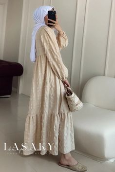 Lasaky - Stylish Maxi Dress - The Epitome of Fashion Elegance Modest Aesthetic, Fashion Abaya, Stylish Maxi Dress, Kaftan Style, Beautiful Maxi Dresses, Elegant Maxi Dress, Cotton Blends Dress, Abaya Dress, Stylish Clothes For Women