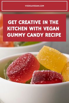 vegan  Gummy Candy Recipe Vegan Gummy Recipe, Vegan Candy Recipes, Gummy Candy Recipe, Rotation Diet, Quinoa Sweet Potato, Gummies Recipe, Traditional Sweets, Vegan Gummies, Vegan Guide