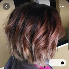 Peekaboo Hair Color Brunettes Short, Short Hair 40, Highlights Ideas, Purple Highlights, Hairstyle Tutorial, Short Hair Color, Haircut And Color, Hair Colours, Hair Color And Cut