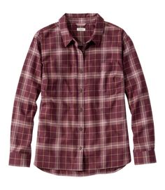 Our lightest-weight button-down shirt is perfect even when the weather is a little warmer - so you can enjoy the soft comfort of flannel all year long. Relaxed Fit: Our most generous fit sits farthest from the body. Falls at low hip. Superlight 3. 7 oz. cotton. Machine wash and dry. Curved high-low hem. Imported. Fit: Relaxed Fit | Women's Whisperweight Flannel Shirt, Button-Down Flannel Outfit Women, Flannel Outfits, Womens Flannel Shirt, Clothes Shopping, Woven Top, Shirt Button, Fall Shirts, High Low Hem, Ll Bean