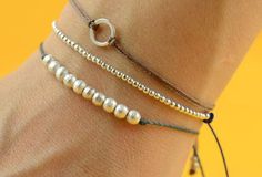 Sterling silver beads bracelet Sterling Silver Bead Bracelet, Silver Bead Bracelet, Ball Bracelet, Diy Schmuck, Bijoux Diy, Jewelry Projects, Sterling Silver Bead, Diy Bracelets, Silver Bracelets