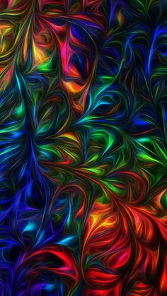 an abstract background with many colors and shapes