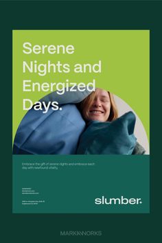 a poster with the words serene nights and energized days