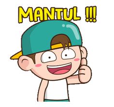 a man with a baseball cap on and the words mantul above his head