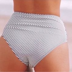 Nwt. Cupshe High Waisted Ruched Striped Swim Suit Bottom Only. High Waisted. Ruched Sides. High Cut Legs. Tiny Black & White Diagnostic Stripes. Shell: 80% Nylon/20% Spandex. Lining: 90% Polyester/10% Spandex This Is A Very Flattering Piece With Its High Waist, Ruched Sides, High Cut Legs, Diagonal Stripes, & 20% Spandex Exterior! Would Pair Well With My New York & Company Bikini Swim Suit Top In Black Size Xxl. Bundle The 2 & I’ll Give You A Great Offer! Pet Free/Smoke Free Home. White Ruched High-waist Bottoms, Chic Striped Stretch Swimwear, White Ruched Bottoms For Summer, White Ruched Beach Bottoms, White Ruched Bottoms For Beach, White Ruched Summer Bottoms, White Ruched Bottoms For Vacation, White Ruched Vacation Bottoms, Vacation White Ruched Bottoms